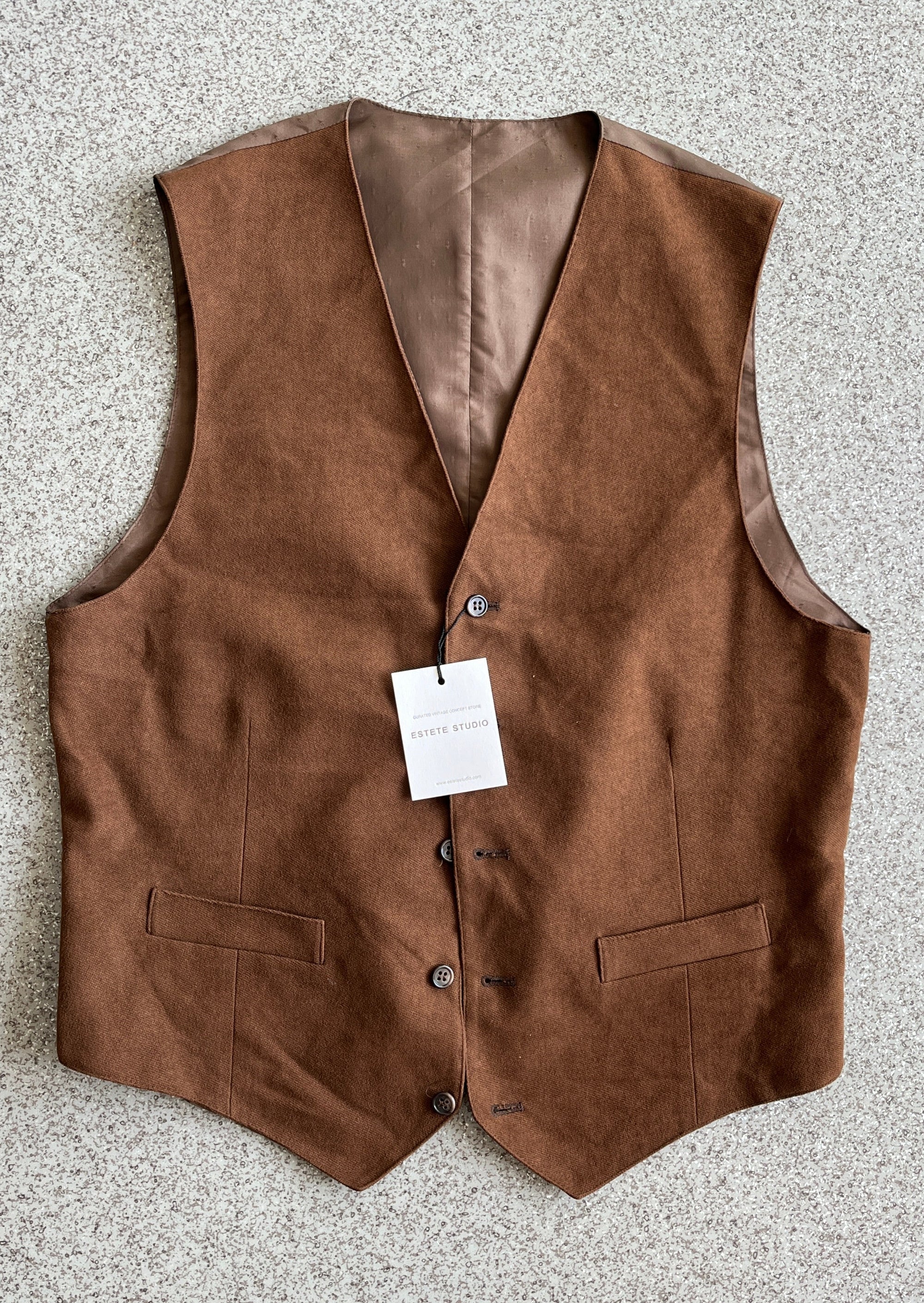 Vintage Brown Velvet Vest