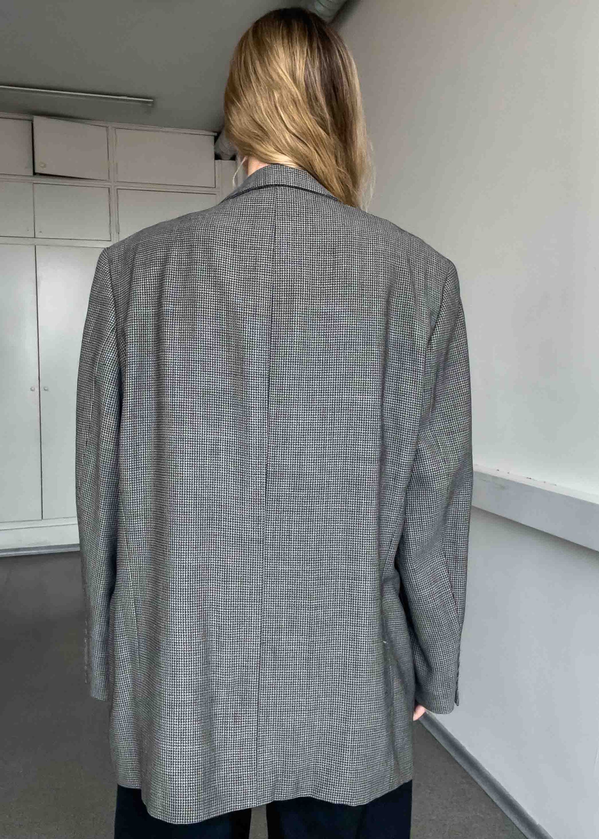 Vintage Grey Oversized Blazer