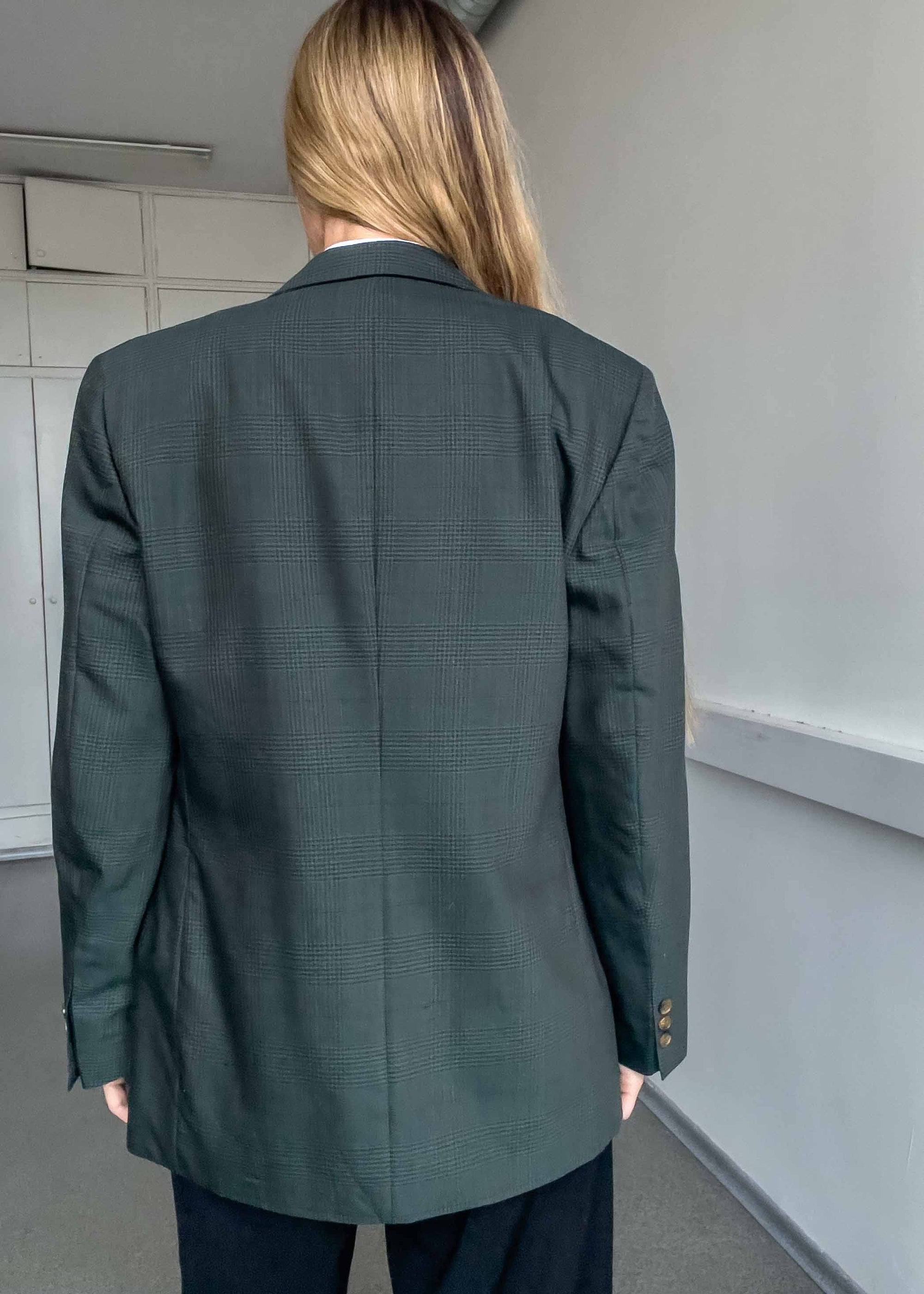 Vintage Deep Green Oversized Blazer