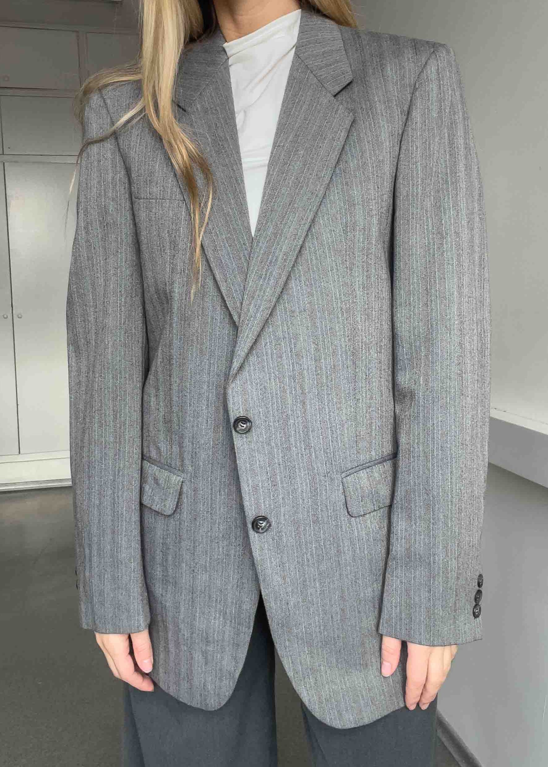 Vintage Grey Oversized Blazer