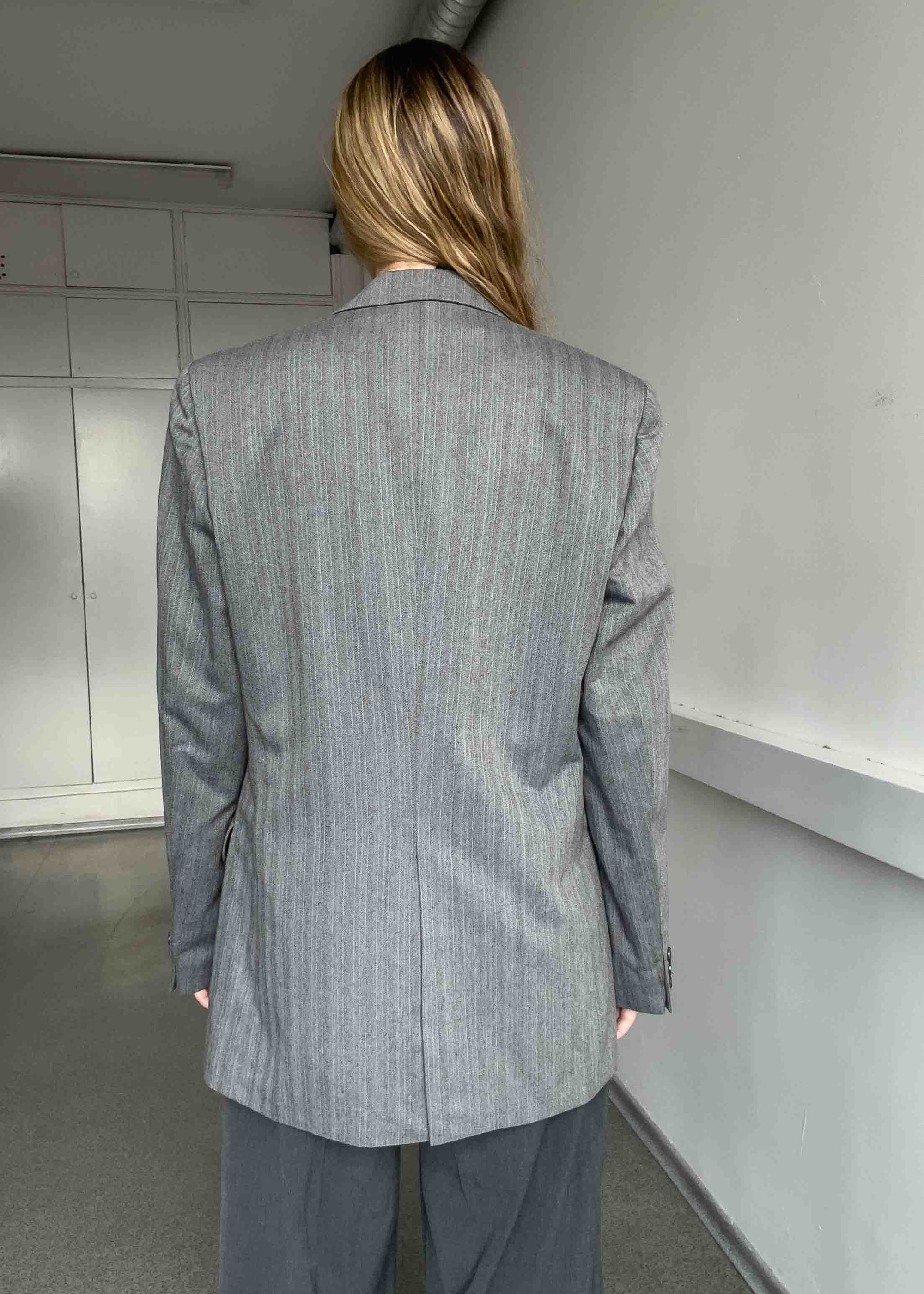 Vintage Grey Oversized Blazer