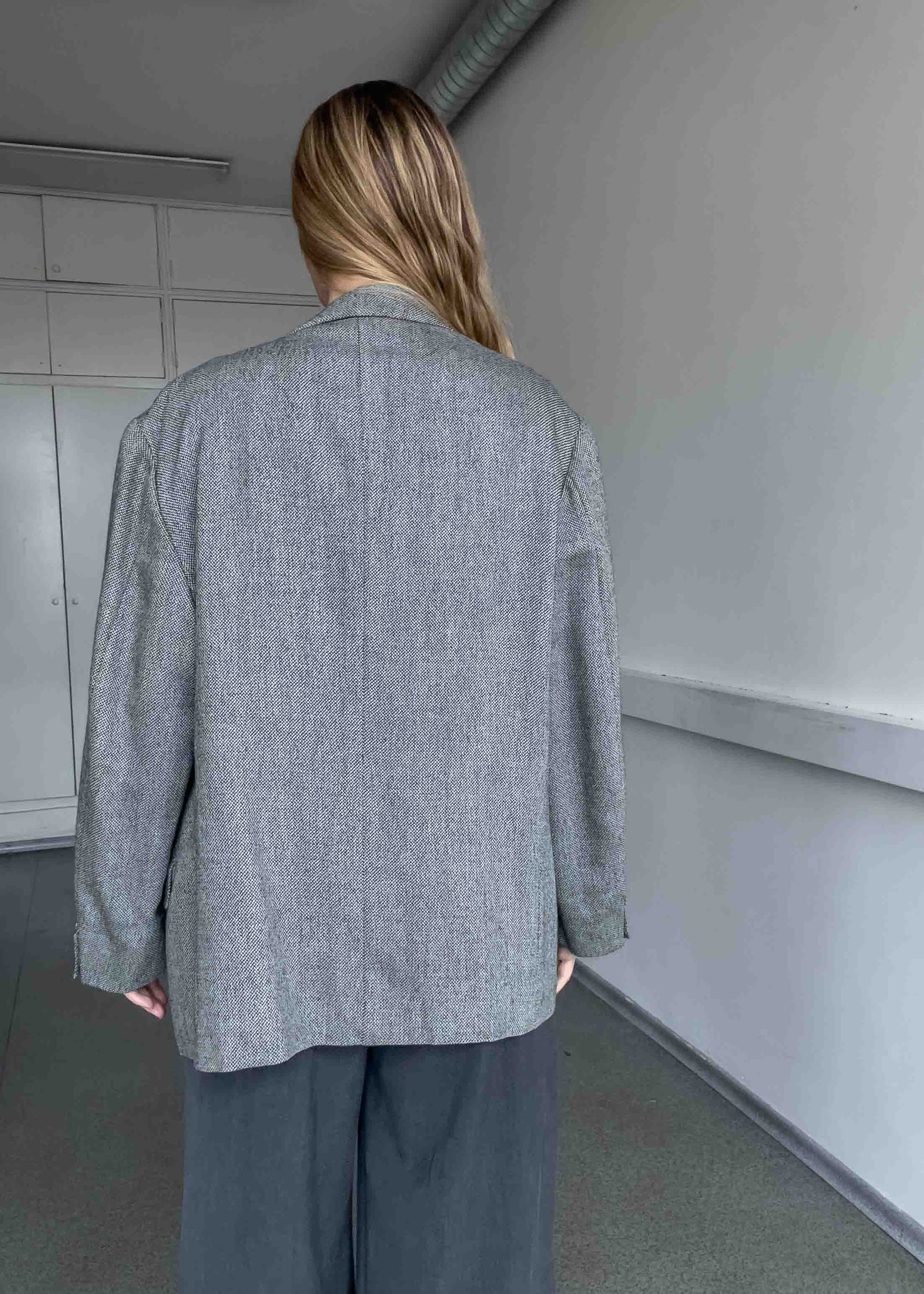 Vintage Grey Oversized Blazer