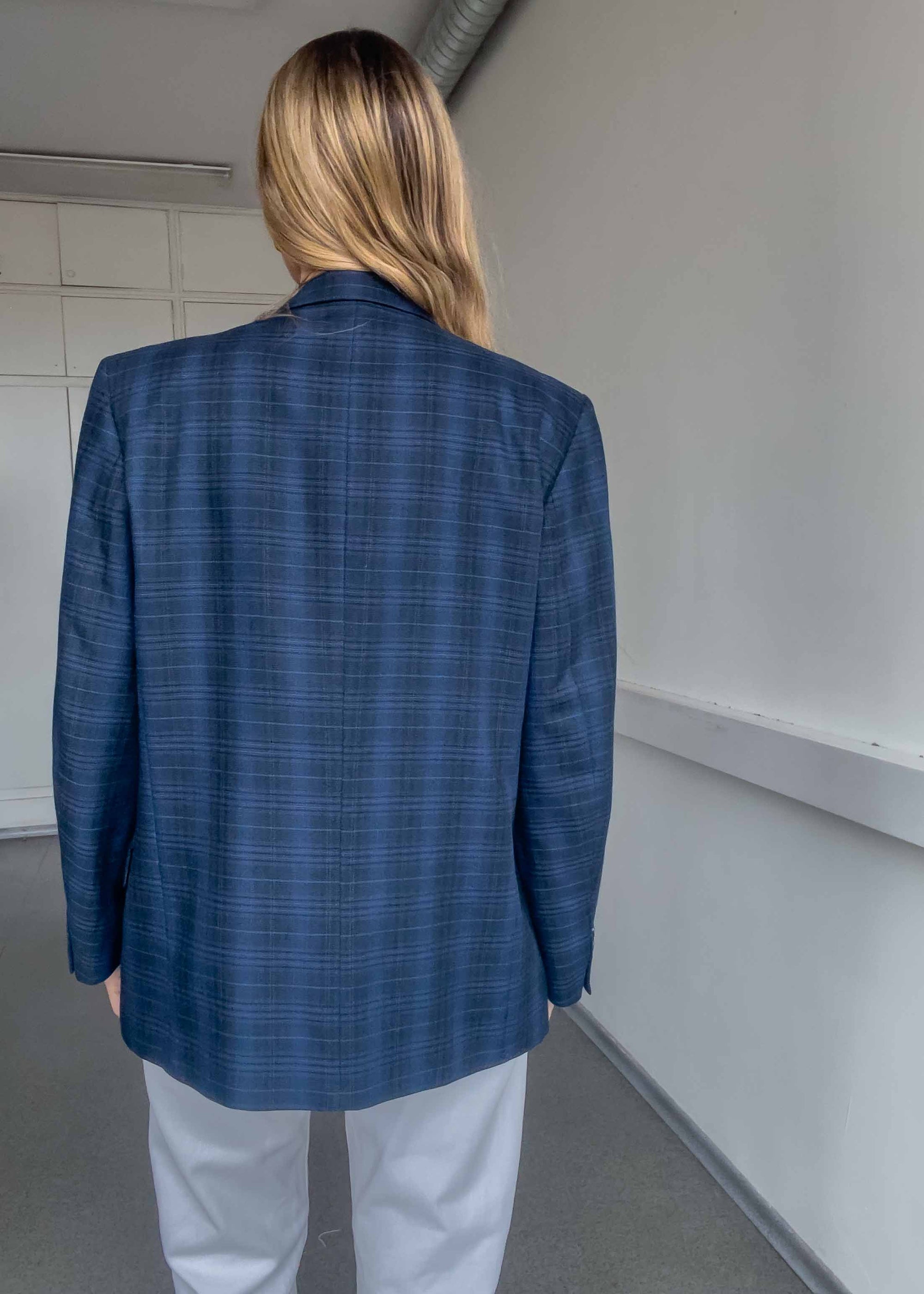 Vintage Blue Smaller Fit Oversized Blazer