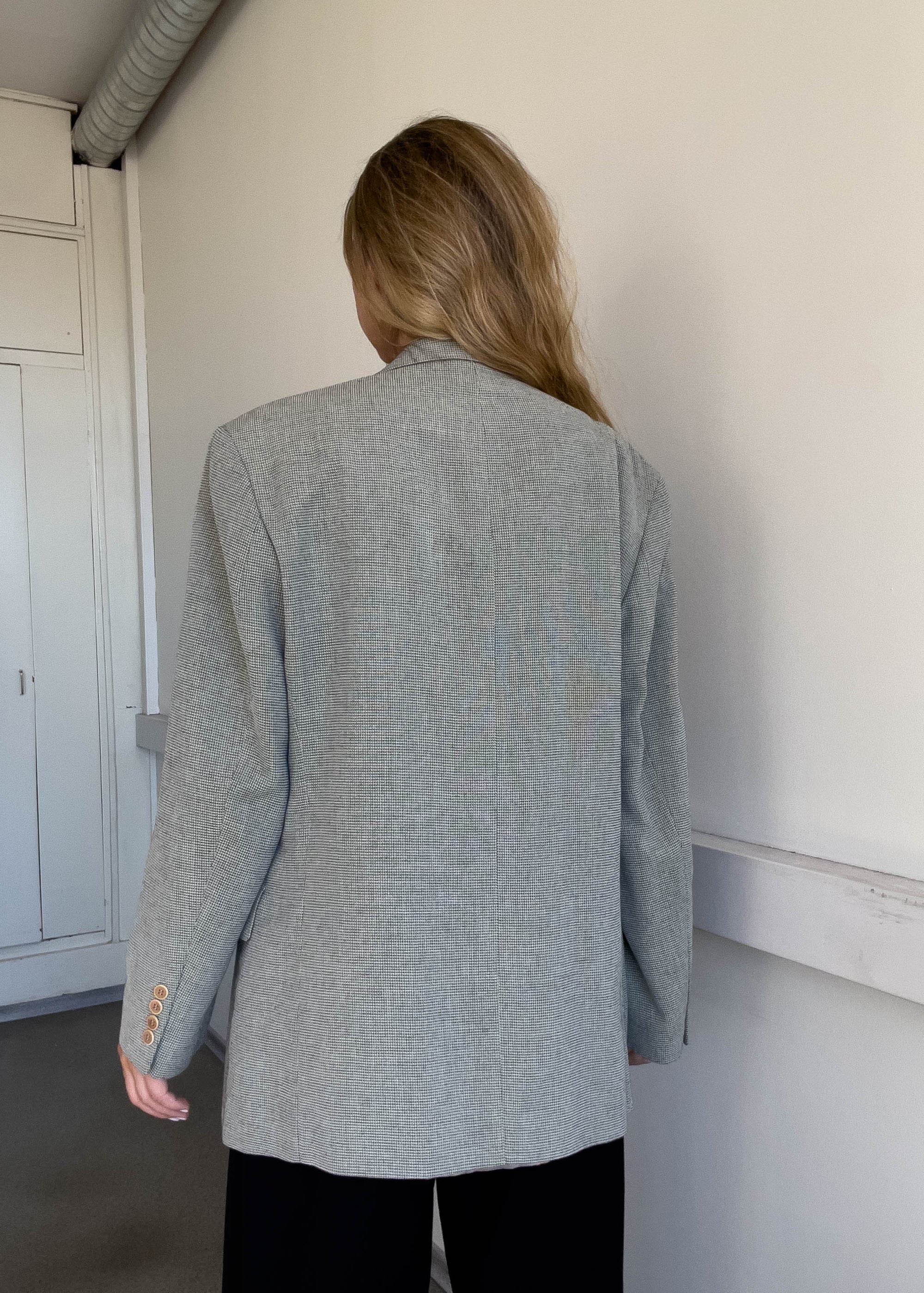 Vintage Light Grey Oversized Blazer