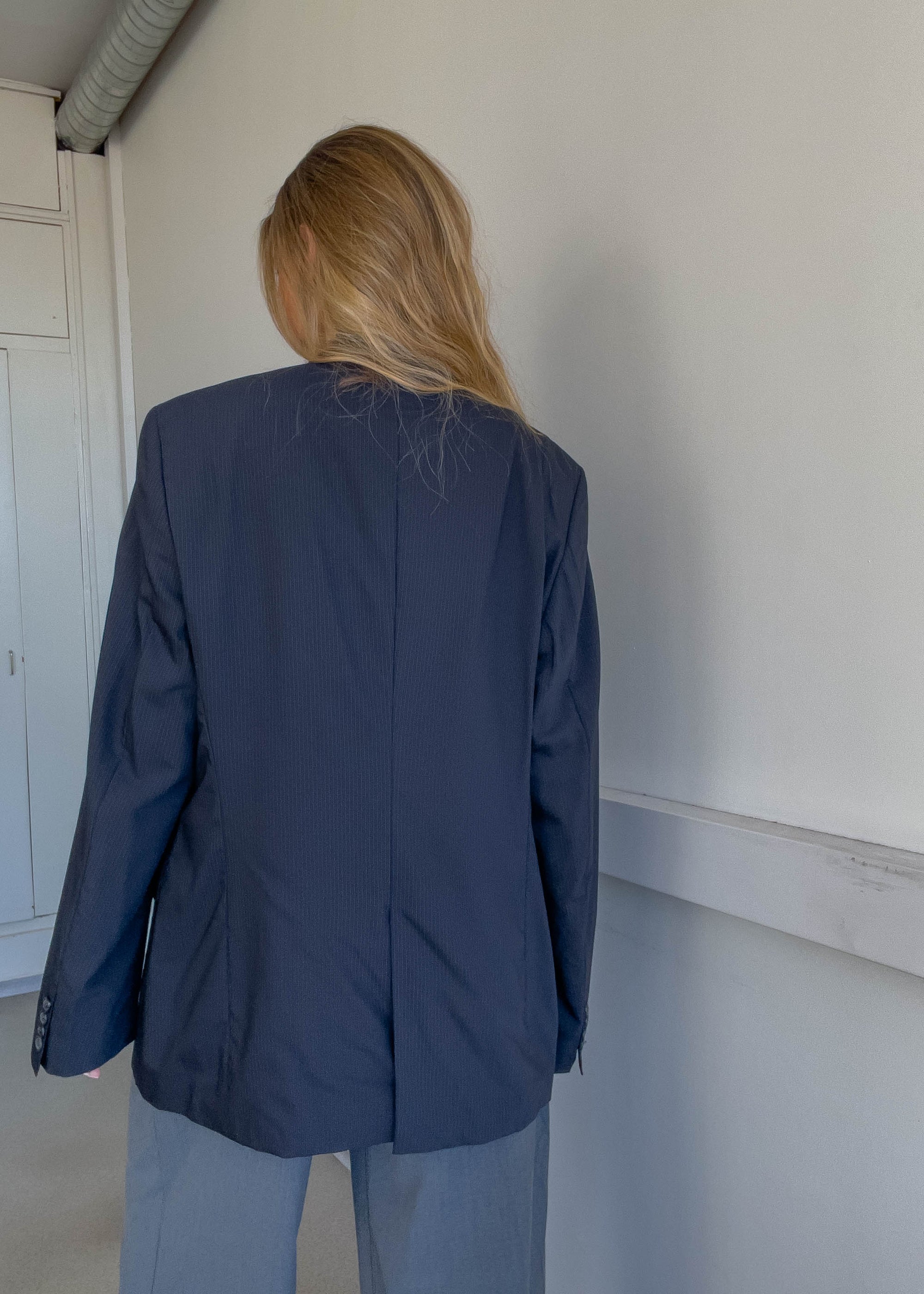 Vintage Navy Oversized Light Weight Blazer