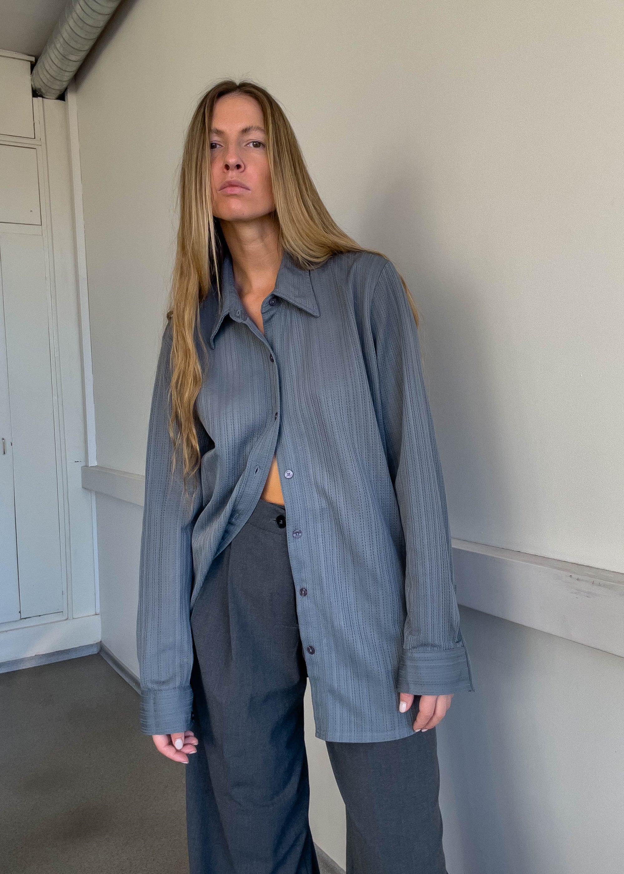 Vintage Grey Oversized Shirt