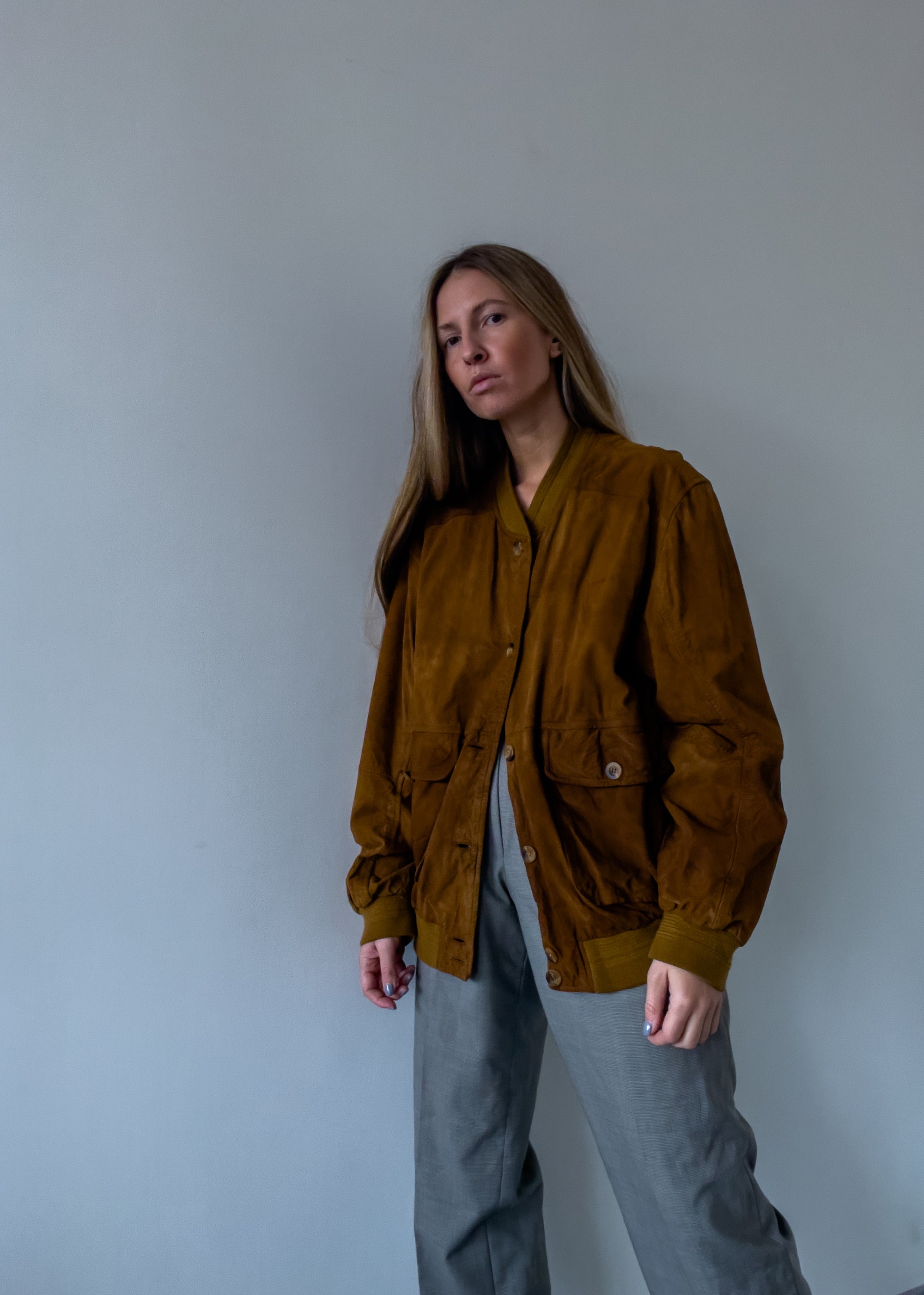 Vintage Brown Suede Jacket