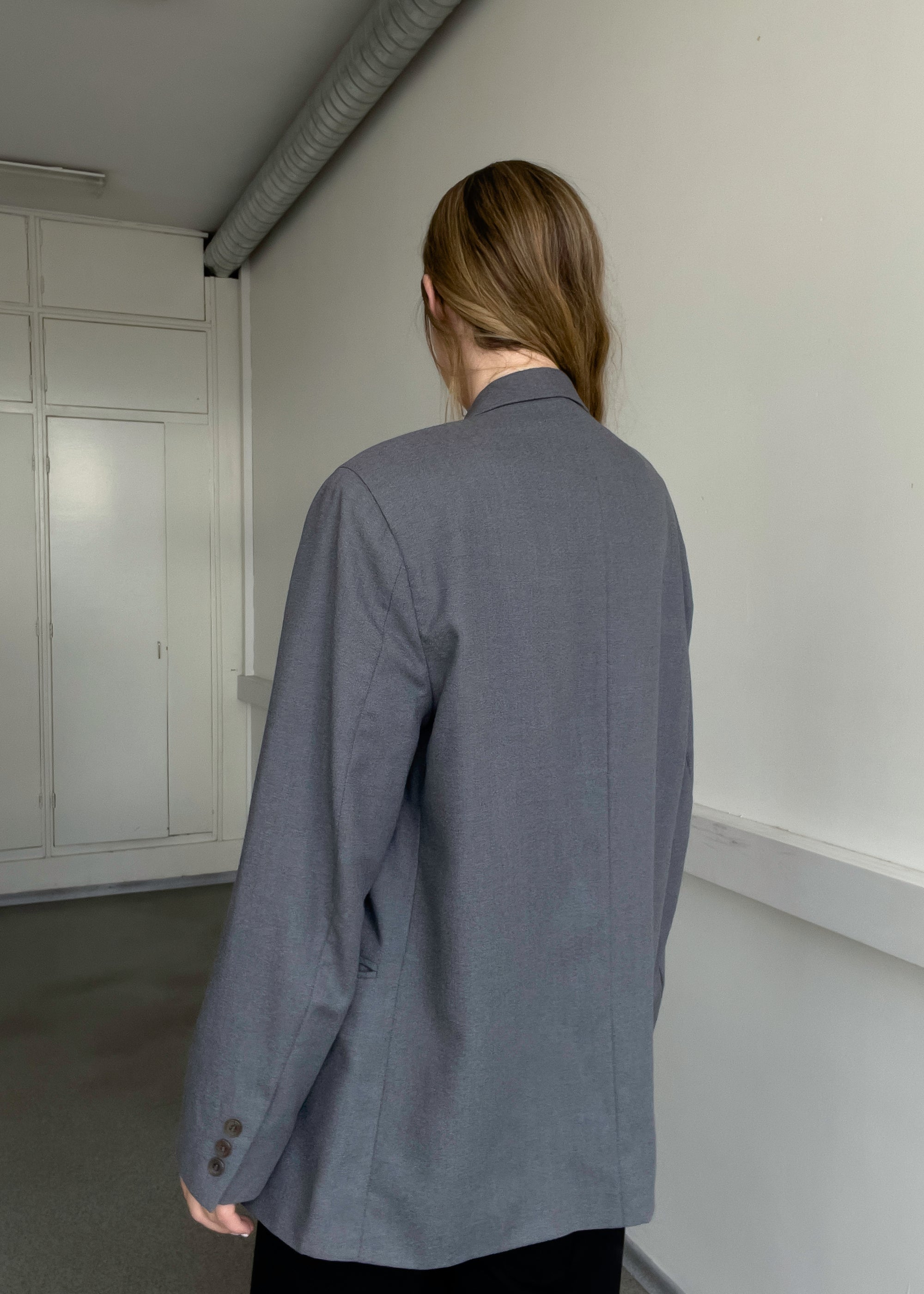 Vintage Grey Light Weight Buttoned Jacket